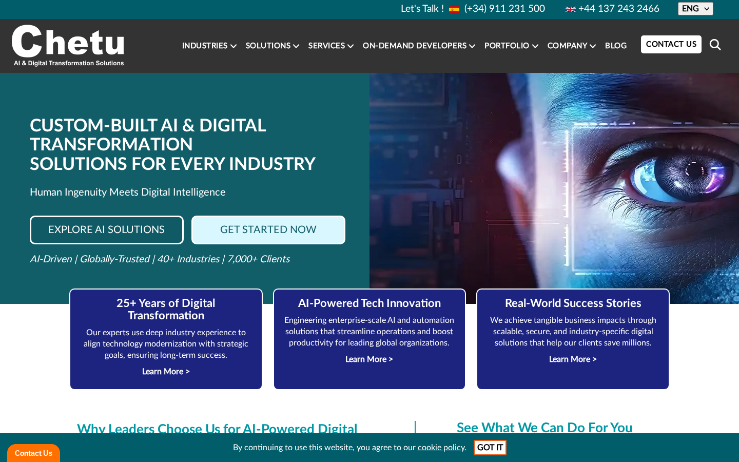 Screenshot of Chetu Inc.